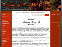 Tablet Screenshot of neighboursfromhell.com.au